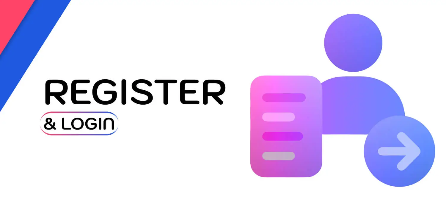 register and login via the app